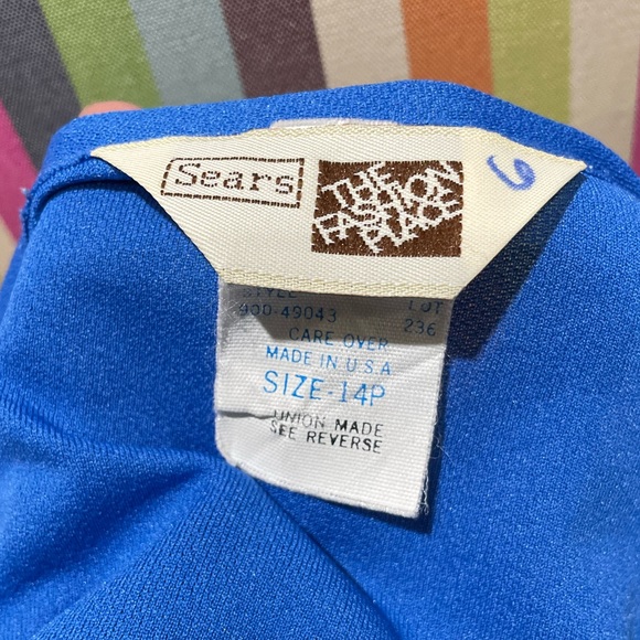 Vintage Sears The Fashion Place Midi Dress 0855 - Picture 5 of 6